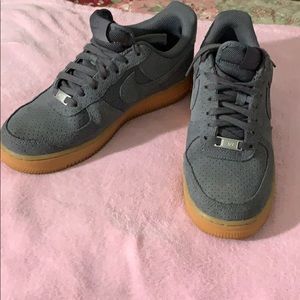 Gray sided Nike air forces